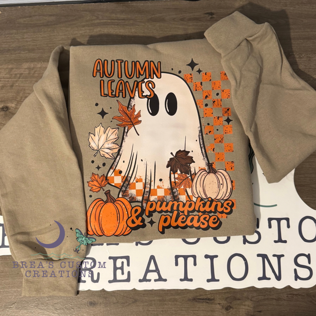 Autumn Leaves & Pumpkins Please Crewneck