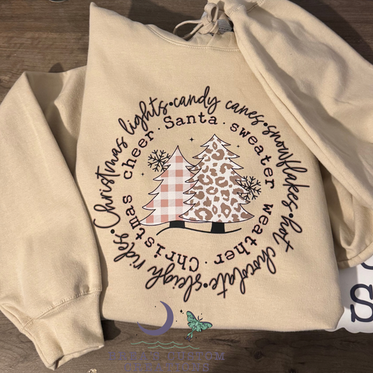 Leopard Plaid Tree Hoodie