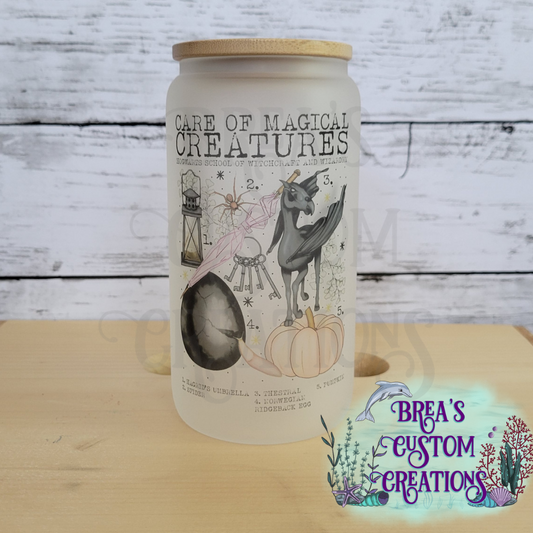 Care Of Magical Creatures - 16oz Glass Can Frosted